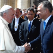 Embajador Victor Grimaldi y el Papa Francisco I